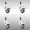 Service Caster 3 Inch 316SS Gray Poly Swivel 3/4 Inch Expanding Stem Caster Set Lock Brake SCC-SS316TTLEX20S314-PPUB-34-4 - alternate 1